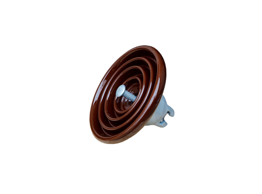Isolateur de suspension de porcelaine de la norme ANSI 52-4 d'OEM de couleur de Brown