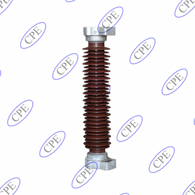 Isolateur de parafoudre de porcelaine de 42KV Brown pour la ligne de transmission