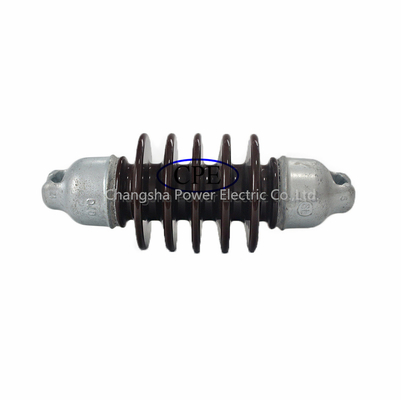 Ligne à haute tension long Rod Porcelain Suspension Insulator Brown