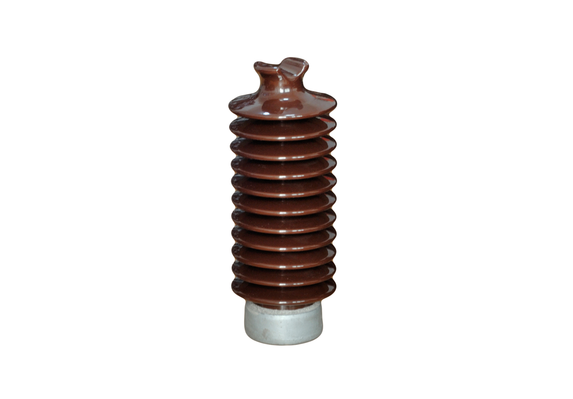 Brown a glacé des isolateurs de courrier de station de la norme ANSI 57-5 de porcelaine