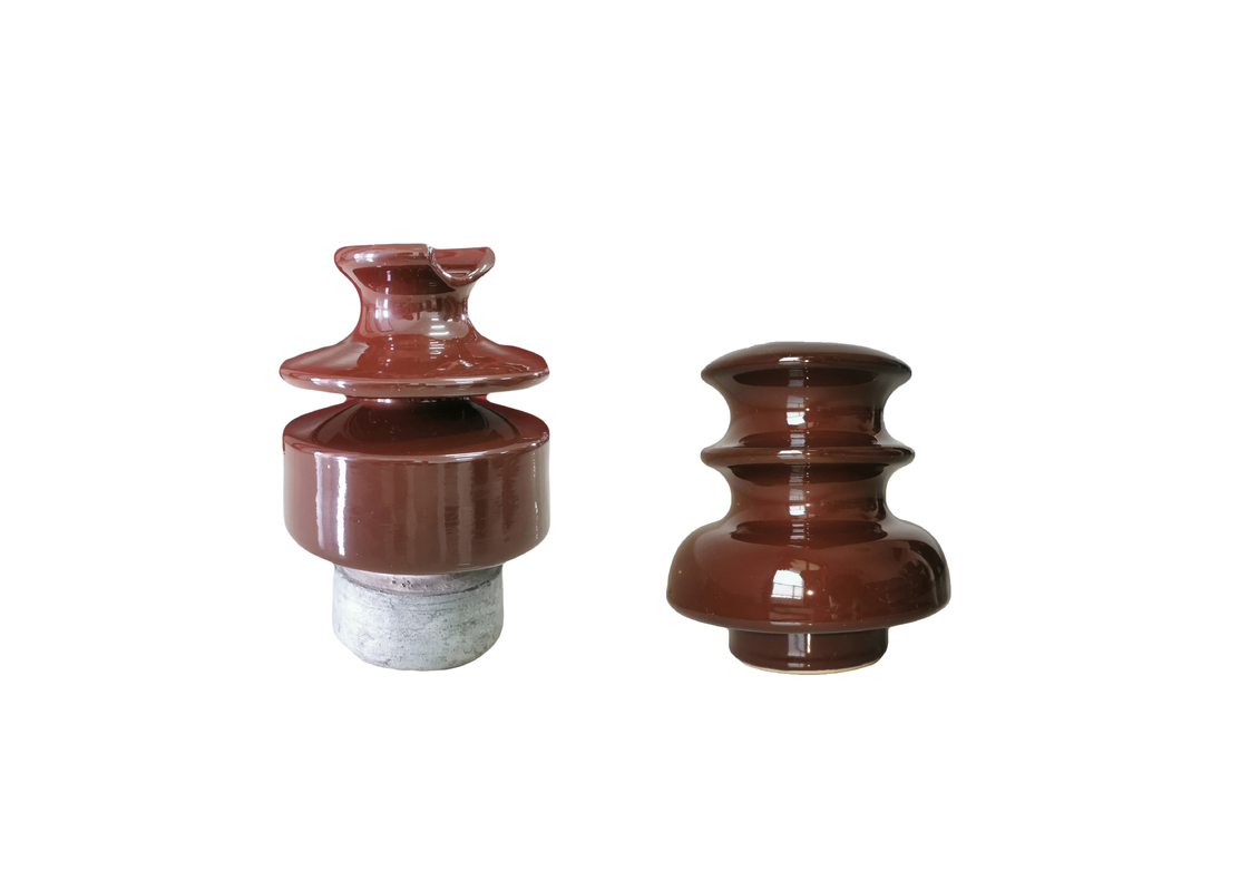 Norme ANSI de la couleur 24kV de Brown 56-2 Pin Type Porcelain Insulator