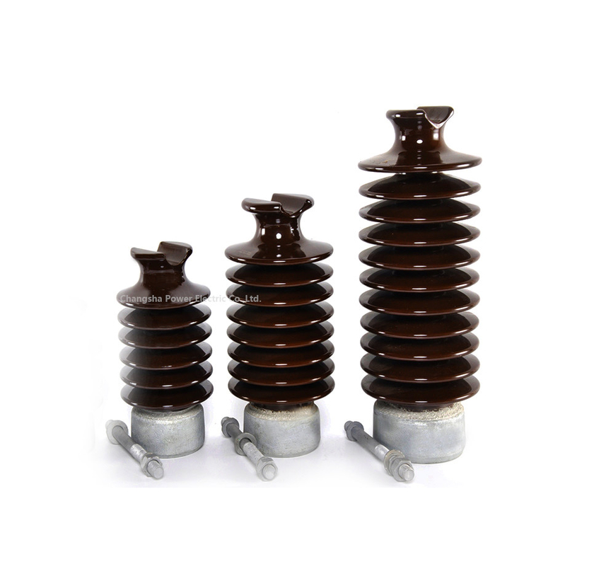 Norme de la norme ANSI 57-5 d'isolateur de courrier de station de Brown de porcelaine